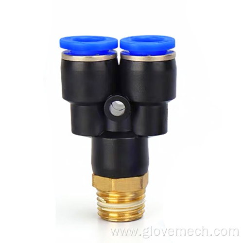 PX pneumatic connector Y type three-way tube fitting